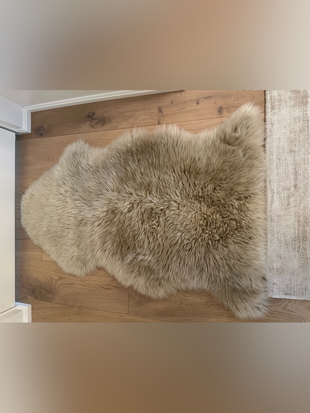 Jenni Kayne Single Sheepskin Dark Linen 2x3 Rug